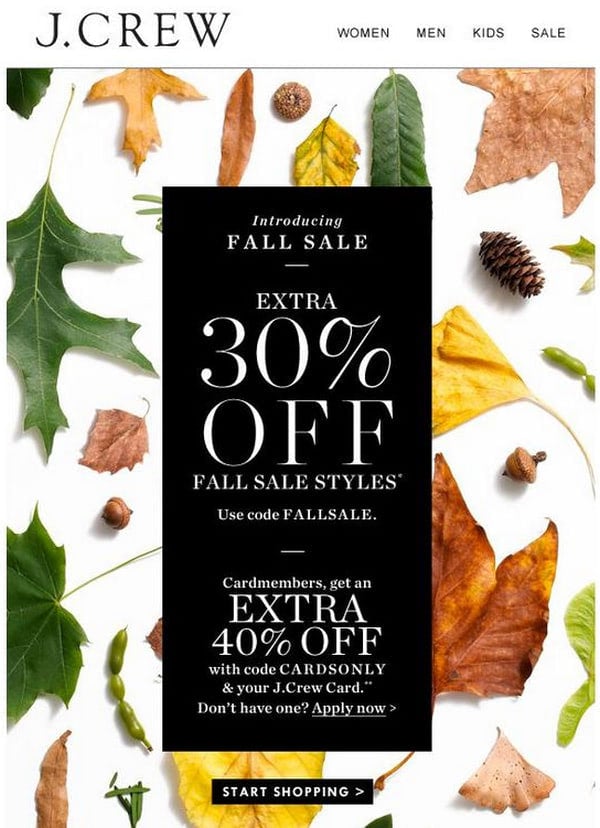 Examples of High Converting Fall Email Newsletters